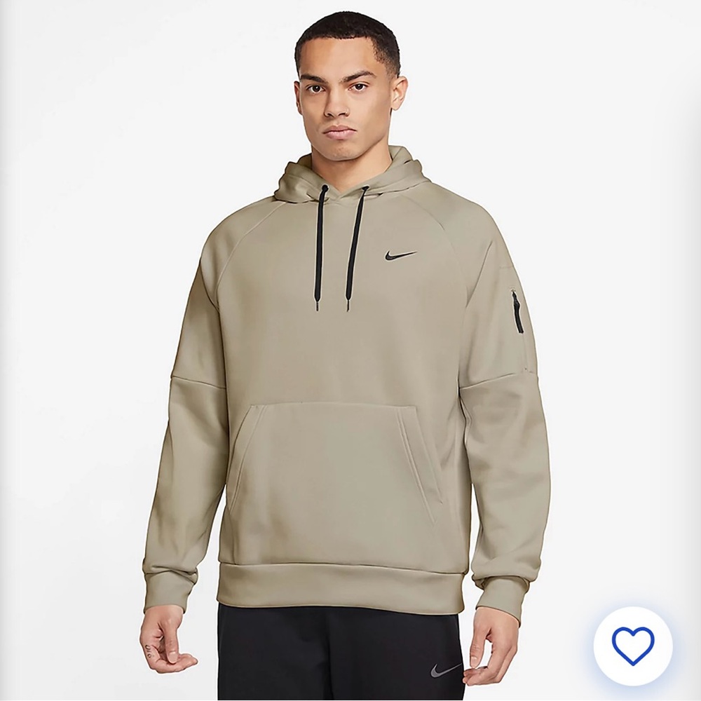 Brand New Nike Therma-FIT Hoodie Men's  Pullover Training Tan Sweatshirt Size M